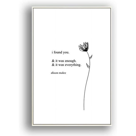 IDEA4WALL Framed Canvas Wall Art for Living Room, Bedroom Simple Words Canvas Prints for Modern Home Decoration Ready to Hang