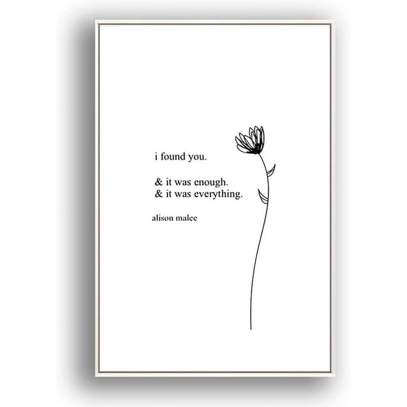 IDEA4WALL Framed Canvas Wall Art for Living Room, Bedroom Simple Words Canvas Prints for Modern Home Decoration Ready to Hang