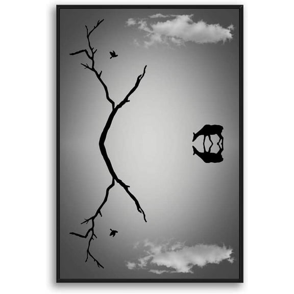 IDEA4WALL Framed Canvas Wall Art for Living Room, Bedroom Sky Canvas Prints for Modern Home Decoration Ready to Hang