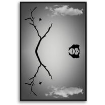 IDEA4WALL Framed Canvas Wall Art for Living Room, Bedroom Sky Canvas Prints for Modern Home Decoration Ready to Hang