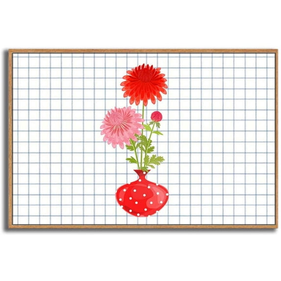 IDEA4WALL Framed Canvas Wall Art for Living Room, Bedroom Vase Canvas Prints for Modern Home Decoration Ready to Hang