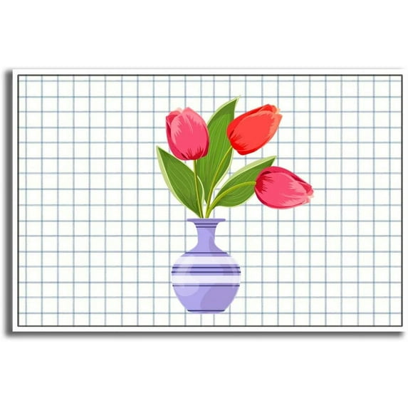 IDEA4WALL Framed Canvas Wall Art for Living Room, Bedroom Vase Canvas Prints for Modern Home Decoration Ready to Hang