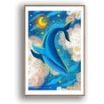 thumbnail image 1 of IDEA4WALL Framed Canvas Wall Art for Living Room, Bedroom Whale Canvas Prints for Modern Home Decoration Ready to Hang, 1 of 4