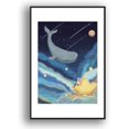 thumbnail image 1 of IDEA4WALL Framed Canvas Wall Art for Living Room, Bedroom Whale Canvas Prints for Modern Home Decoration Ready to Hang, 1 of 4