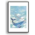 thumbnail image 1 of IDEA4WALL Framed Canvas Wall Art for Living Room, Bedroom Whale Canvas Prints for Modern Home Decoration Ready to Hang, 1 of 4