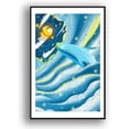 thumbnail image 1 of IDEA4WALL Framed Canvas Wall Art for Living Room, Bedroom Whale Canvas Prints for Modern Home Decoration Ready to Hang, 1 of 4