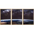 thumbnail image 1 of IDEA4WALL Framed Wall Art Canvas Print Set Earth Image Vast Starry Sky Photography Modern Art Space Lover Collection Artwork Chic Ultra for Living Room, Bedroom, Office - 24"x36"x3 Natural, 1 of 5