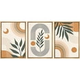 thumbnail image 1 of IDEA4WALL Framed Wall Art Print Set Geometric Crescent Moon Tropical Plants Nature Abstract Illustrations Modern Decorative Chic for Living Room, Bedroom, Office - 16"x24"x3 Natural, 1 of 5