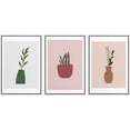 thumbnail image 1 of IDEA4WALL Framed Wall Art Print Set Orange & Pink 3D Square Illusions Geometric Flower Illustrations Modern Art Rustic Colorful for Living Room, Bedroom, Office - 24"x36"x3 White, 1 of 5
