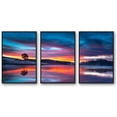 thumbnail image 1 of IDEA4WALL Framed Wall Art Print Set Rainbow Sky Reflection on Icelandic Lake Nature Wilderness Photography Realism Rustic Scenic Colorful Ultra for Living Room, Bedroom, Office - 24"x36"x3 Black, 1 of 4