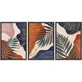 thumbnail image 1 of IDEA4WALL Framed Wall Art Print Set Tropical Geometric Jungle Palm Leaves Nature Illustrations Modern Decorative Chic for Living Room, Bedroom, Office - 24"x36"x3 Black, 1 of 5