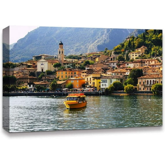 IDEA4WALL Landscape Canvas Wall Art Italy City Canvas Prints Modern Home Wall Decor, 16"x24"