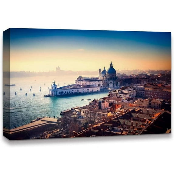 IDEA4WALL Landscape Canvas Wall Art Italy City Canvas Prints Modern Home Wall Decor, 16"x24"