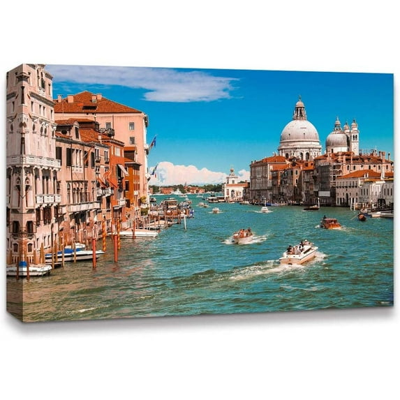 IDEA4WALL Landscape Canvas Wall Art Italy City Canvas Prints Modern Home Wall Decor, 24"x36"