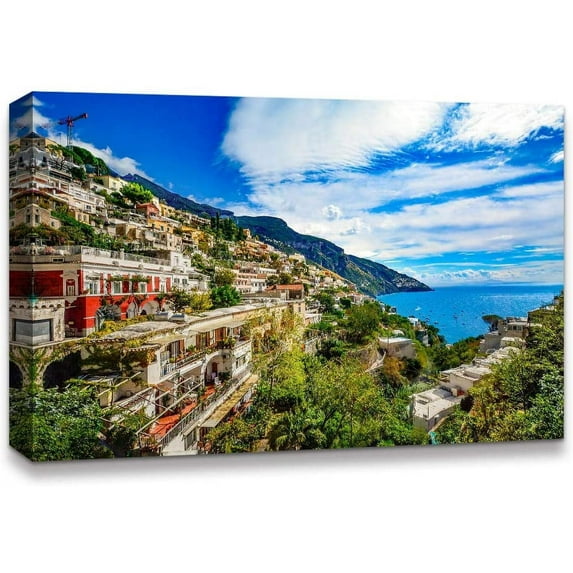 IDEA4WALL Landscape Canvas Wall Art Italy City Canvas Prints Modern Home Wall Decor, 24"x36"