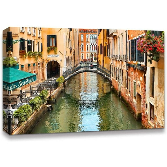 IDEA4WALL Landscape Canvas Wall Art Italy City Canvas Prints Modern Home Wall Decor, 24"x36"