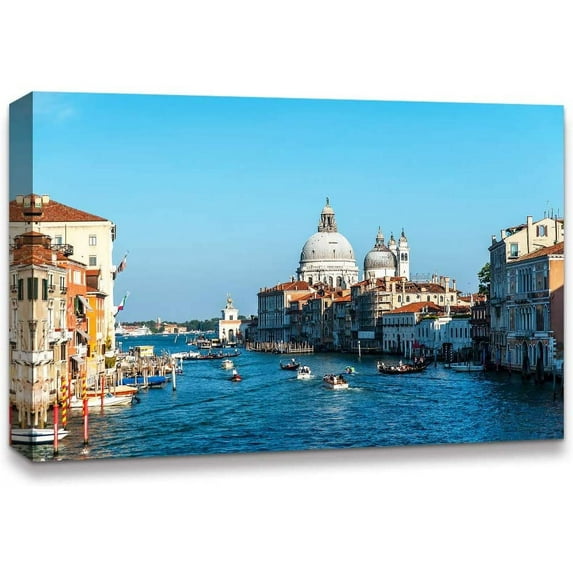 IDEA4WALL Landscape Canvas Wall Art Italy City Canvas Prints Modern Home Wall Decor, 32"x48"