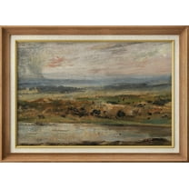 IDEA4WALL Premium Frame Wall Art Rustic Countryside Village Classic Print Nature Wilderness Illustrations Fine Art Country Wall Decor Chic Colorful for Living Room, Office - 26"x36" Natural