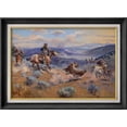 thumbnail image 1 of IDEA4WALL Premium Frame Wall Art Swift Horses are Surer Than Lead by Charles Russell Classic Print Vintage Animals Wildlife Wall Decor Chic Colorful for Living Room, Office - 26"x36" Black, 1 of 5