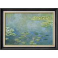 thumbnail image 1 of IDEA4WALL Premium Frame Wall Art Water Lilies by Claude Monet Colorful Pastel Fine Art Historic Cultural Illustrations Impressionism Scenic Nature Artwork for Home Decor - 26"x36" Black, 1 of 5