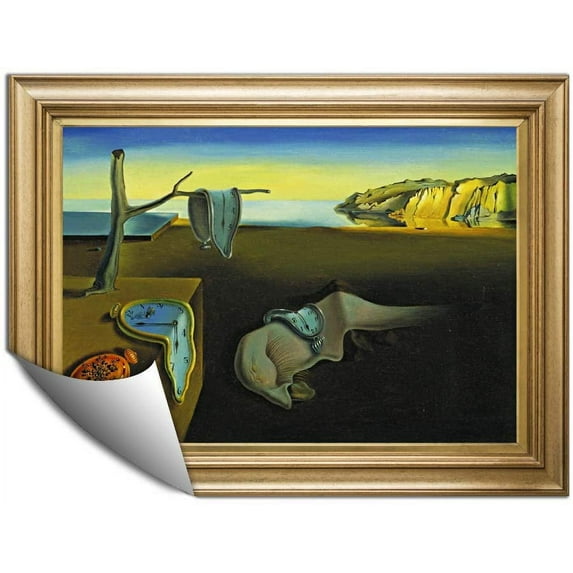 IDEA4WALL The Persistence of Memory by Salvador Dalí Art Prints Wallpaper Large Wall Stickers for Home Decoration - 24"x32"