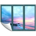 thumbnail image 1 of IDEA4WALL Wall Murals for Bedroom Fake Window Beach Blue Window Removable Wallpaper Peel and Stick Wall Stickers - 36x48 inches, 1 of 4