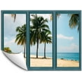 thumbnail image 1 of IDEA4WALL Wall Murals for Bedroom Fake Window Beach Blue Window Removable Wallpaper Peel and Stick Wall Stickers - 36x48 inches, 1 of 4