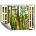 thumbnail image 1 of IDEA4WALL Wall Murals for Bedroom Fake Window View Forest Removable Wallpaper Peel and Stick Wall Stickers - 36x48 inches, 1 of 4