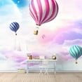 thumbnail image 1 of Idea4wall 6pcs Hot Air Balloon Peel and Stick Wallpaper Removable Wall Murals Large Wall Stickers for Home Decoration, 100"x24", 1 of 4