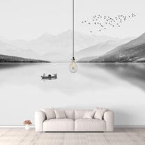 IDEA4WALL Wall Murals for Bedroom Traditional Chinese Landscape View Large Removable Wallpaper Peel and Stick Wall Stickers