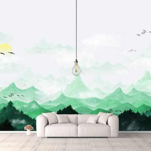 IDEA4WALL Wall Murals for Bedroom Traditional Chinese Landscape View Large Removable Wallpaper Peel and Stick Wall Stickers