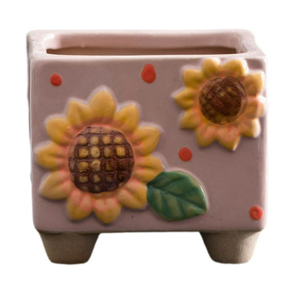 IDEAL Ceramic Planter Creative Flowerpot Ideal Gift Decorative Plant Pot for Pink