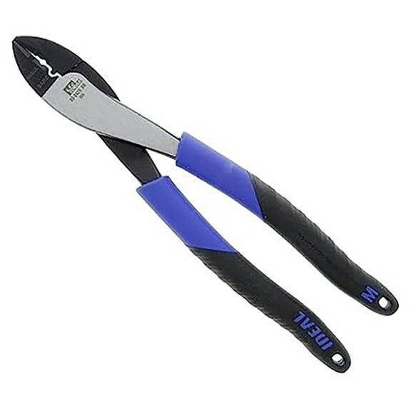IDEAL Electrical 30-3429 Multi-Crimp Tool - 9.75 in., High Leverage Pivot Wire Crimper with Knife-To-Anvil Blades, Dual Durometer Molded Grips