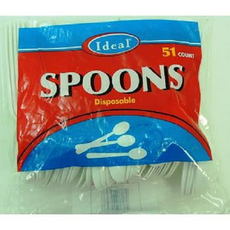 IDEAL SPOONS PLASTIC - Bag 51 pk