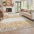 thumbnail image 1 of IDEALHOUSE 5x7ft Boho|coffee Floral Area Rugs, Soft Foldable, Machine Washable, Non Slip, Vintage Oriental Geometric, Stain Resistant, 1 of 7