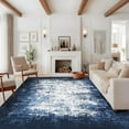 thumbnail image 1 of IDEALHOUSE Area Rugs 6x9ft, Blue, Modern Abstract Washable Carpet, Low Pile Non Slip Foldable Living Bedroom Mat, 1 of 7