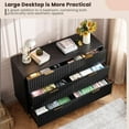 thumbnail image 1 of IDEALHOUSE Black 6 Drawer Dressers, Modern Fluted Storage Cabinet, Water-Resistant MDF, Quiet Glide, Double Anti-Tip, Stable Organizer for Bedroom, 1 of 7