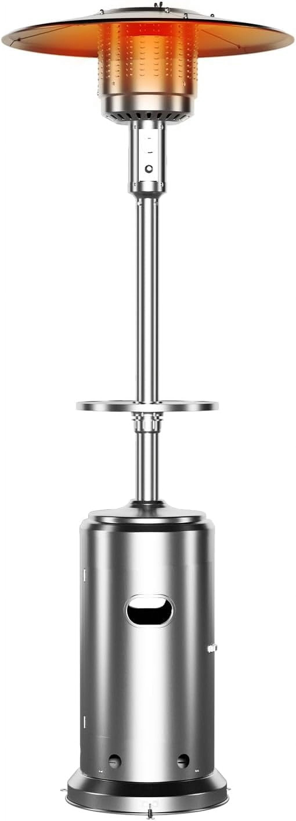 IDEALHOUSE Brown Electric Fireplace Patio Heater, 48000 BTU Outdoor ...