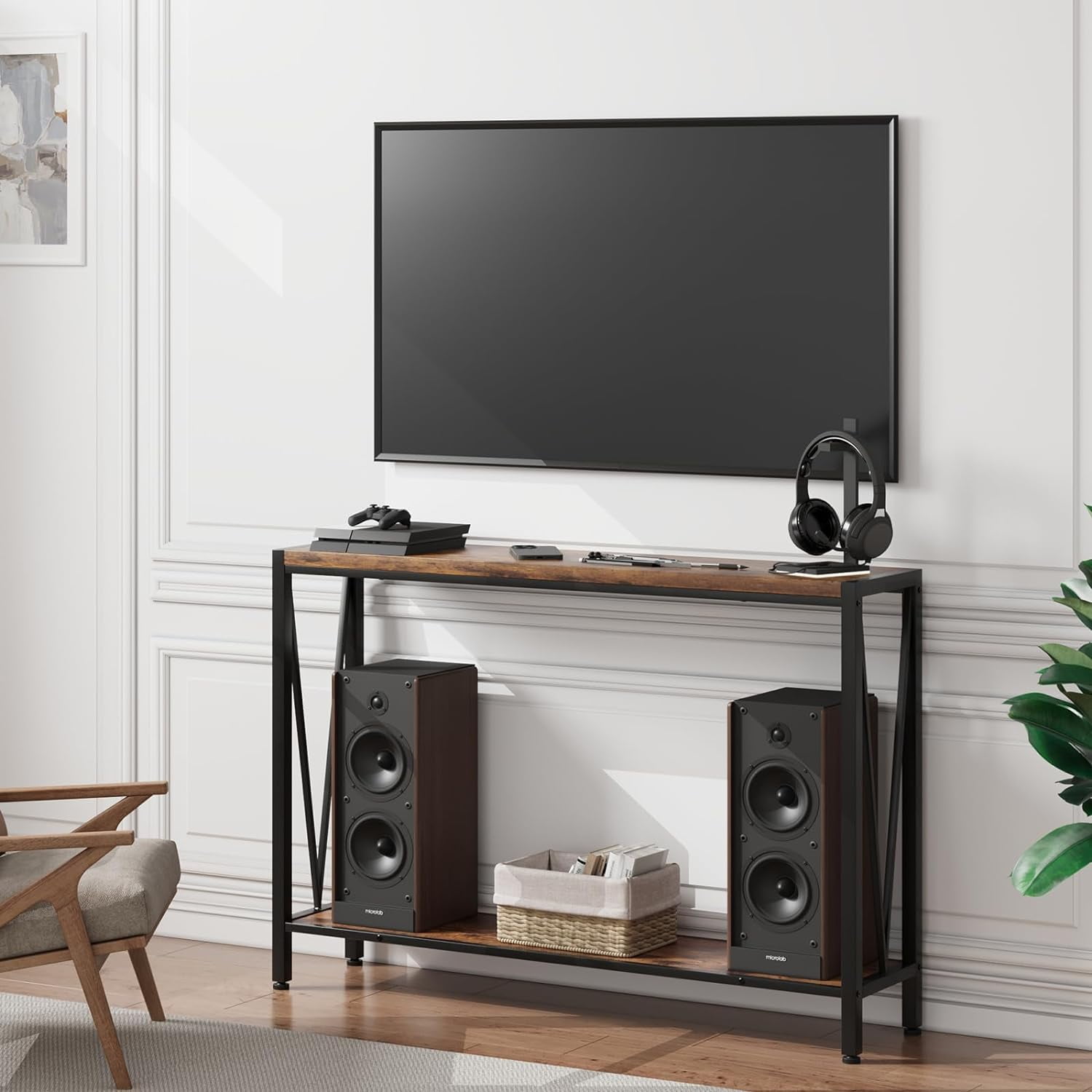 IDEALHOUSE Console Table, Rustic 43.0