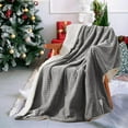 thumbnail image 1 of IDEALHOUSE Electric Blanket, 5 Heat Levels, Auto-Off, Machine Washable, Gray, 50x60 in, Waffle Flannel Sherpa, 1 of 5