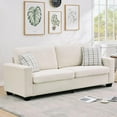 thumbnail image 1 of IDEALHOUSE Ivory Sofa Bed, Modern Corduroy 3 Seater, Deep Seat Cloud Couch, Spacious, Cozy Lounge, Sleek, Easy Assembly, 1 of 7