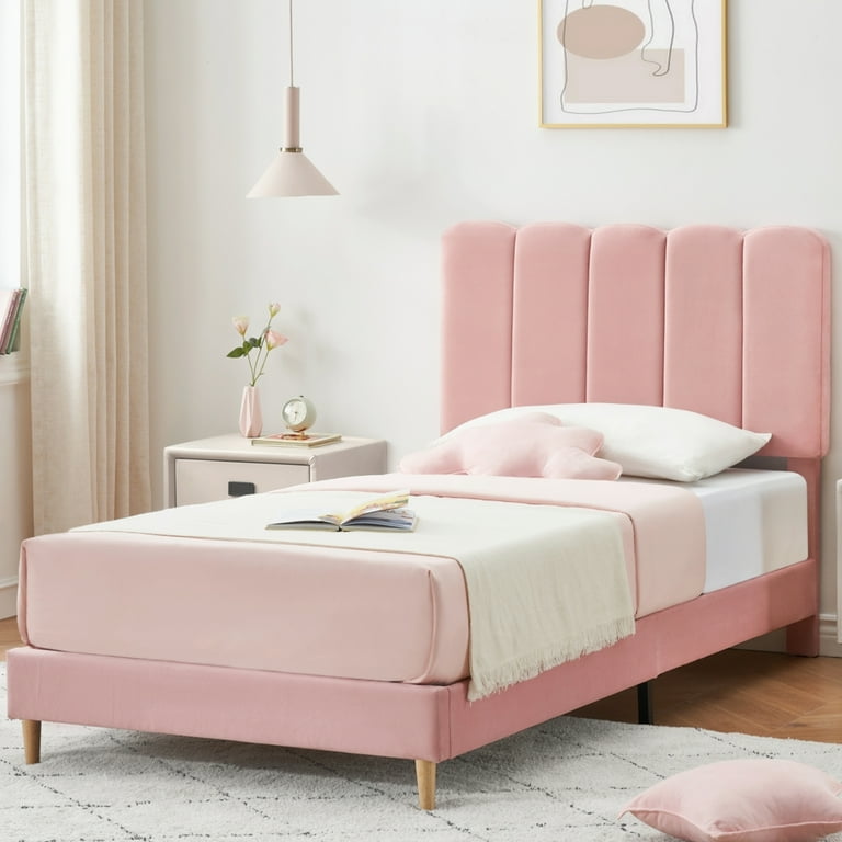 Pink twin bed discount