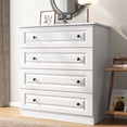 thumbnail image 1 of IDEALSOUL Dresser, White Dresser Tall dresser with Large Storage Space, 4 Drawer Dresser for Bedroom, Hallway, Entryway, 1 of 11