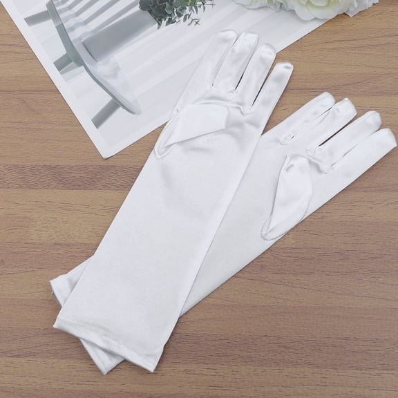 IDEANATEGRATE 1 Pair Elegant Gloves For Girls With Pearl Decor For M