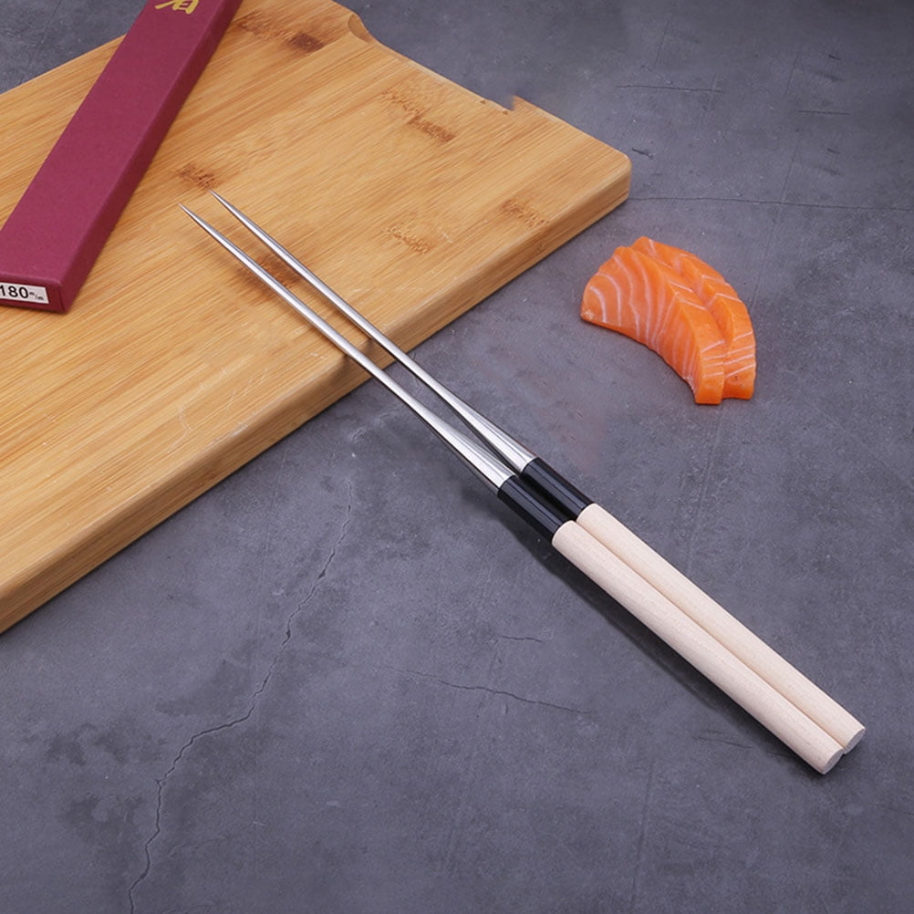 IDEANATEGRATE Sushi Chopsticks Metal Silver Stainless Steel 1 Pair ...