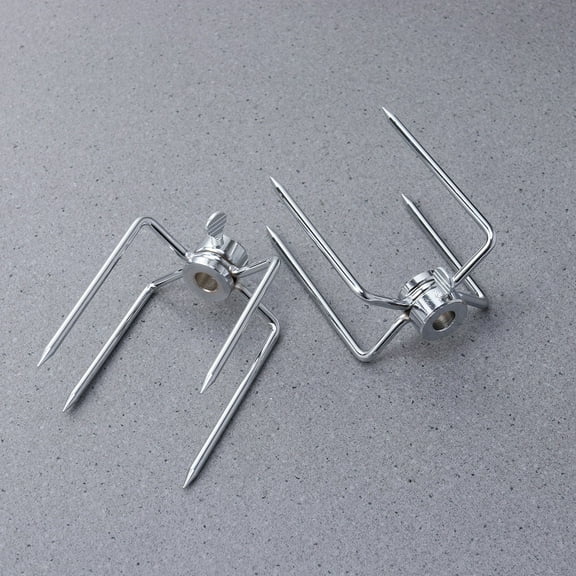 IDEANATEGRATE 1 Pair Rotisserie Meat Forks for Grilling and Roasting Stainless Steel
