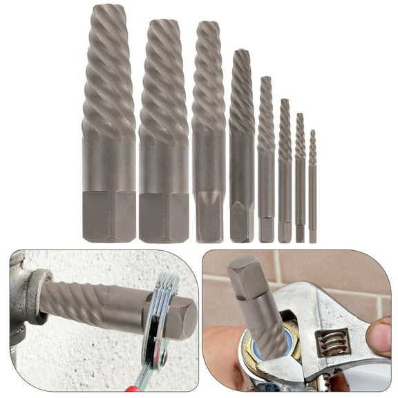 IDEANATEGRATE 1 Set Silver Screw Extractors for Stripped Screw Removal Tool Home Repairs Carpentry