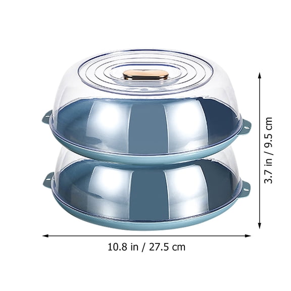 IDEANATEGRATE Cover Splatter Guard Lid Practical Plate Cover Plastic 1 Set 10.8X10.8X3.7in