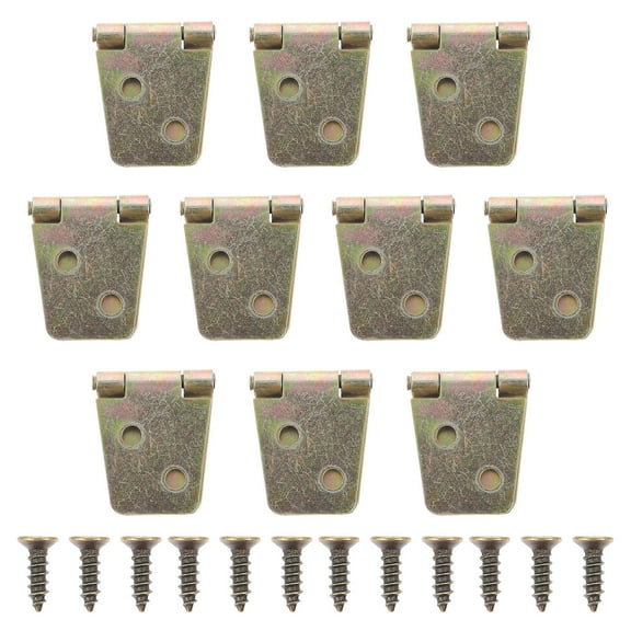 IDEANATEGRATE 10 Sets Chest Hinges for Wooden Boxes Durable Design 2.2x1x0.2in