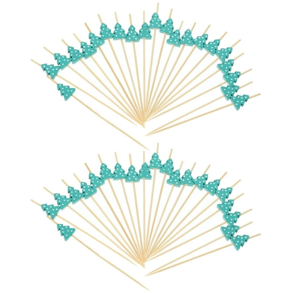 IDEANATEGRATE 100 Pcs Synthetic Material Cocktail Picks for Daily Use Decorative Toothpicks